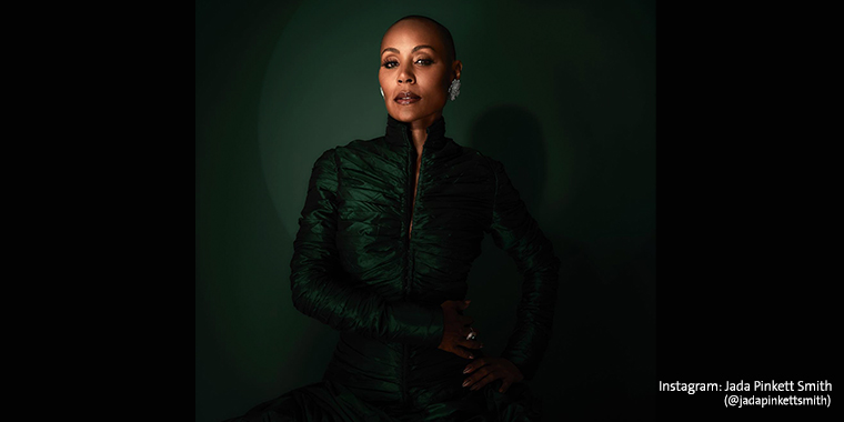 Jada Pinkett Smith in a green dress